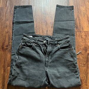 Dark Gray High-Waisted  American Eagle Jeans